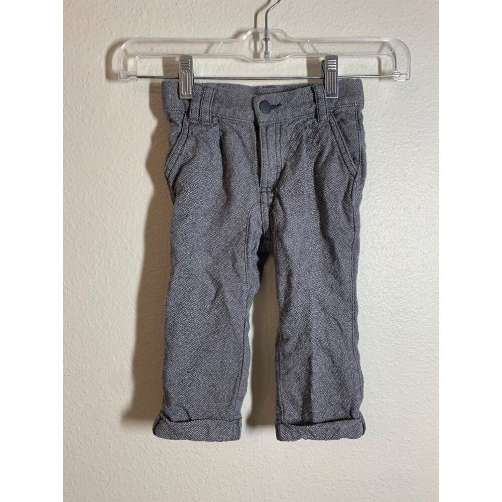 Oshkosh Genuine Kids Gray Rolled Cuff Pants Boys Size 18 Months Business Casual